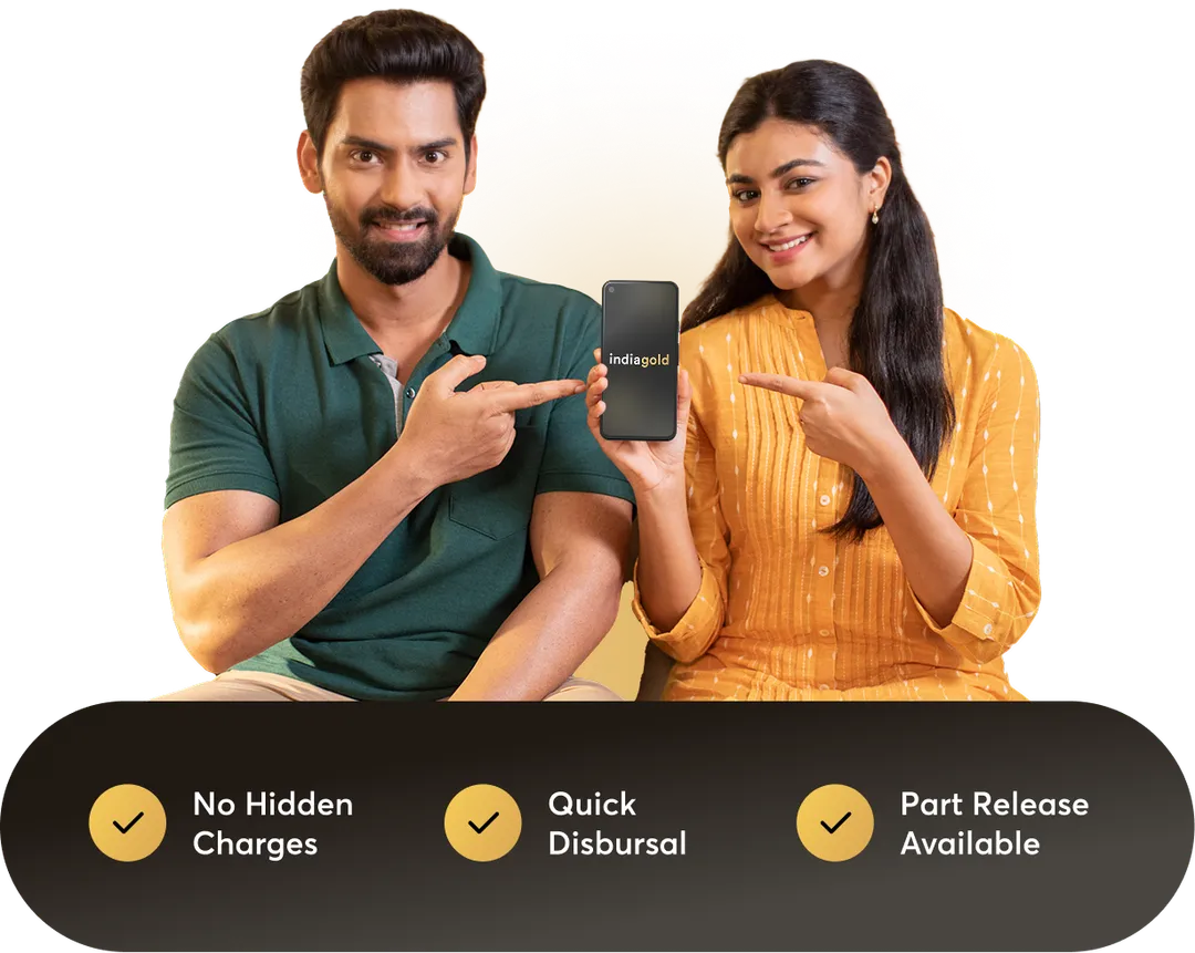 Gold loan hero image showing gold jewelry and loan process